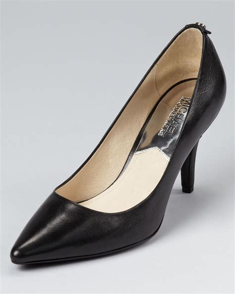 michael kors black snakeskin pumps|Michael Kors heel pumps.